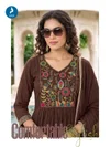 Pears By Kaya Mull Chanderi Anarkali Kurti Set 